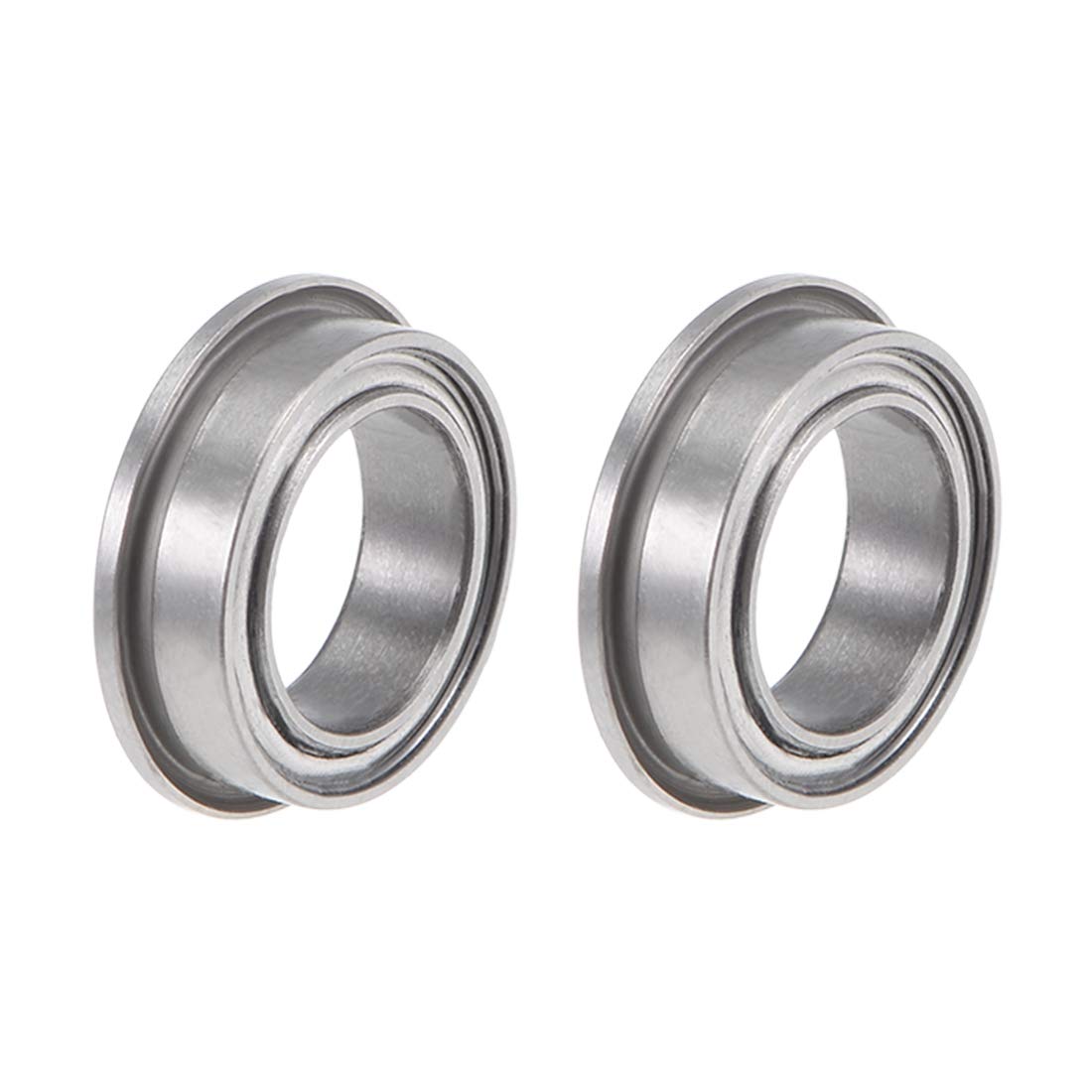 MF128ZZ Flange Ball Bearing 8x12x3.5mm Shielded Chrome Bearings 2pcs