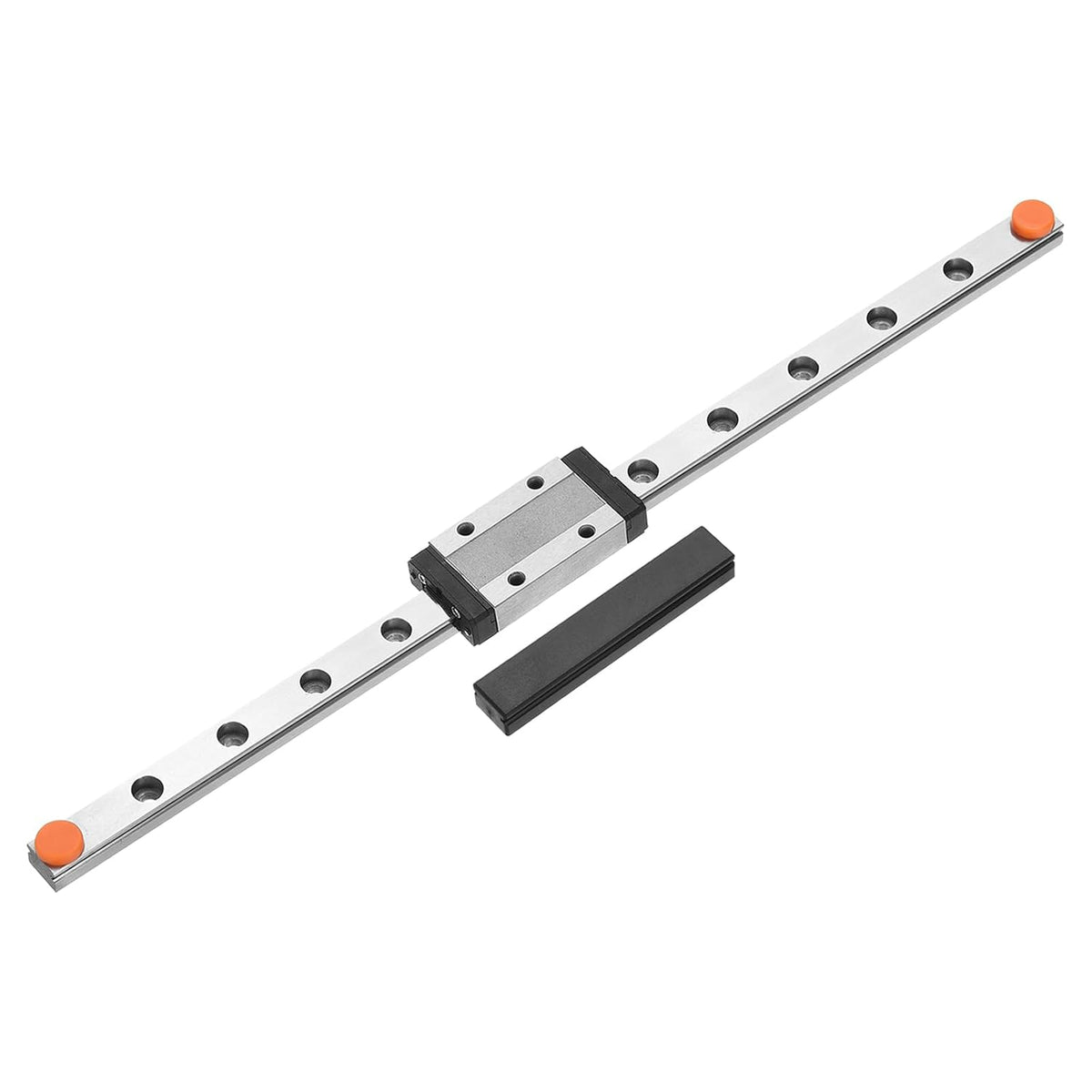 MGN9 250mm Linear Guide Rail with MGN9H Sliding Carriage Block Bearing Steel and Plastic Mini MGN12 Linear Guide for DIY 3D Printers and CNC Machine, Silver
