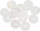 14pcs Natural Shell Buttons, 4 Hole Mother of Pearl Buttons 25mm Sewing Craft Button for Shirt Bag DIY Sewing Crafts Decoration, White