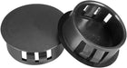 Hold Plugs,10 pcs 24.7mm x 11.4mm Black Nylon Round Snap Locking Panel Hole Cover