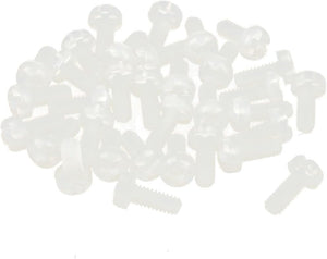 M2 x 5mm Nylon 6/6 Phillips Drive Machine Screw grey white 50pcs