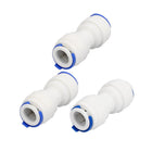3/8-inch Tube to 3/8-inch Tube Push Fit Straight Quick Connect 3pcs for RO Water System