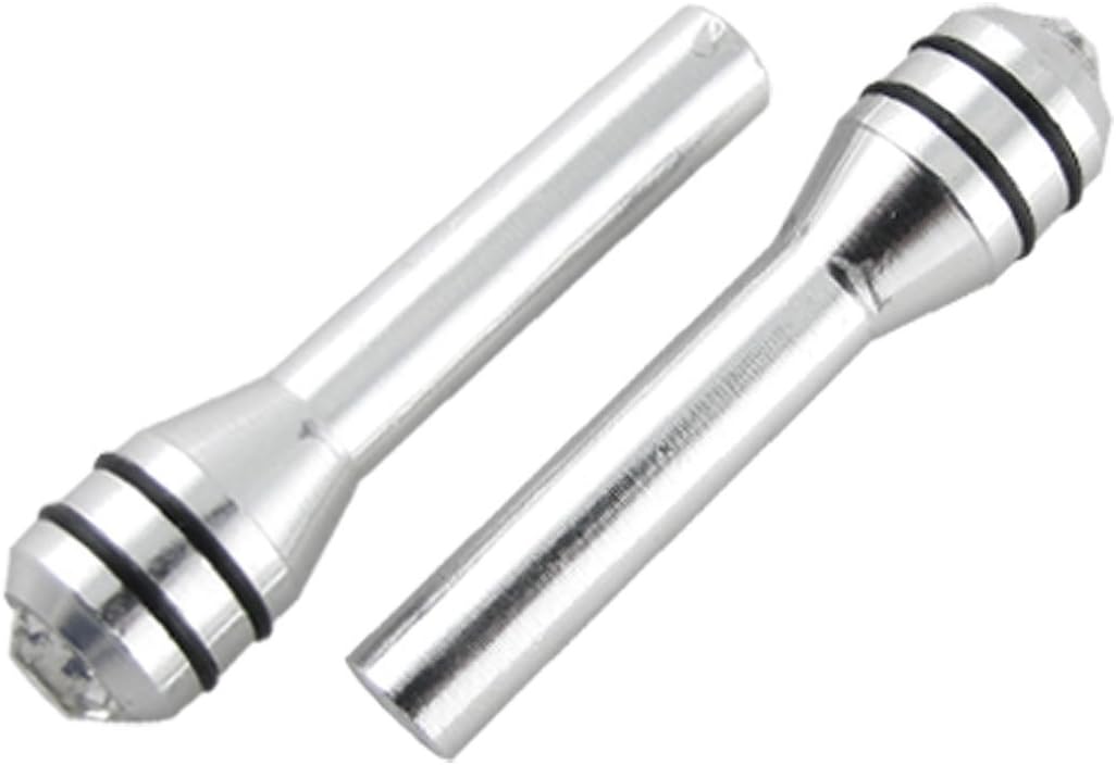 2 Pcs Rhinestone Decor Silver Tone Car Doo Lock Pins