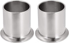 304 Stainless Steel Fitting Long Weld Clamp Ferrule Fits Clamp 44mm x 50mm 2Pcs