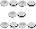 PG21 Nylon Male Threaded Cable Gland Screw End Cap Cover Gray 10pcs