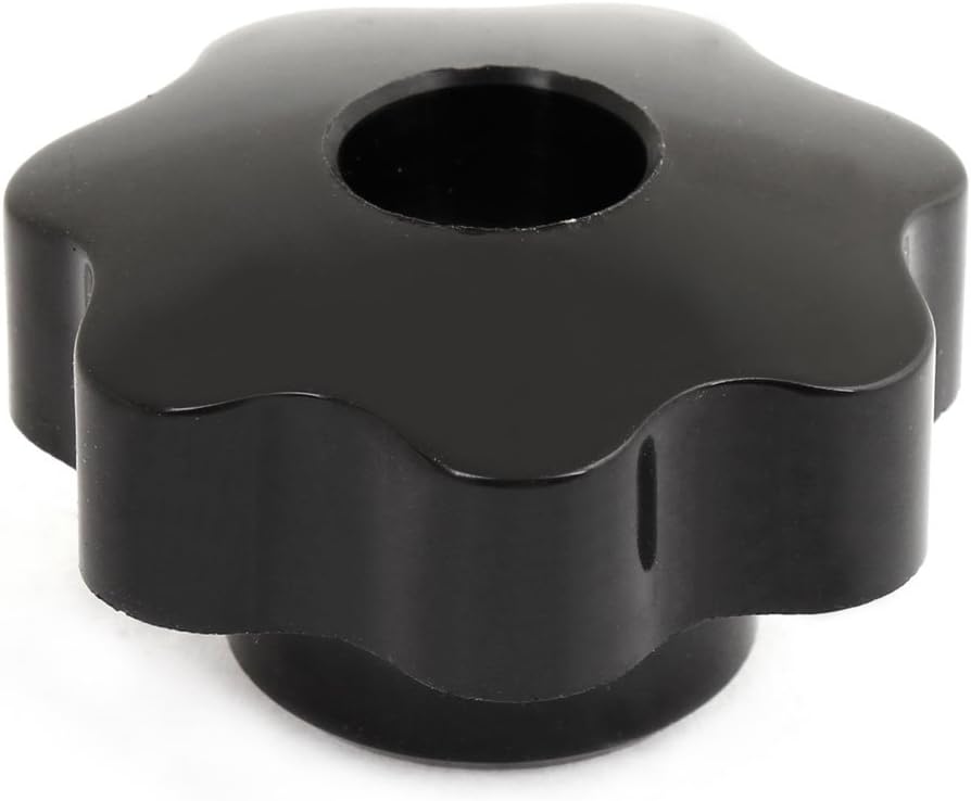 8mm Female Thread Black Plastic 50mm Diameter Star Clamping Screw Knob