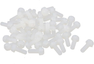 M3 x 8mm Nylon 6/6 Phillips Drive Machine Screw grey white 50pcs