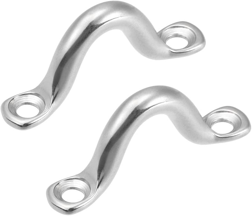 Pad Eye Straps Deck Loops 2.5" Stainless Steel Tie Down Buckle 2Pcs