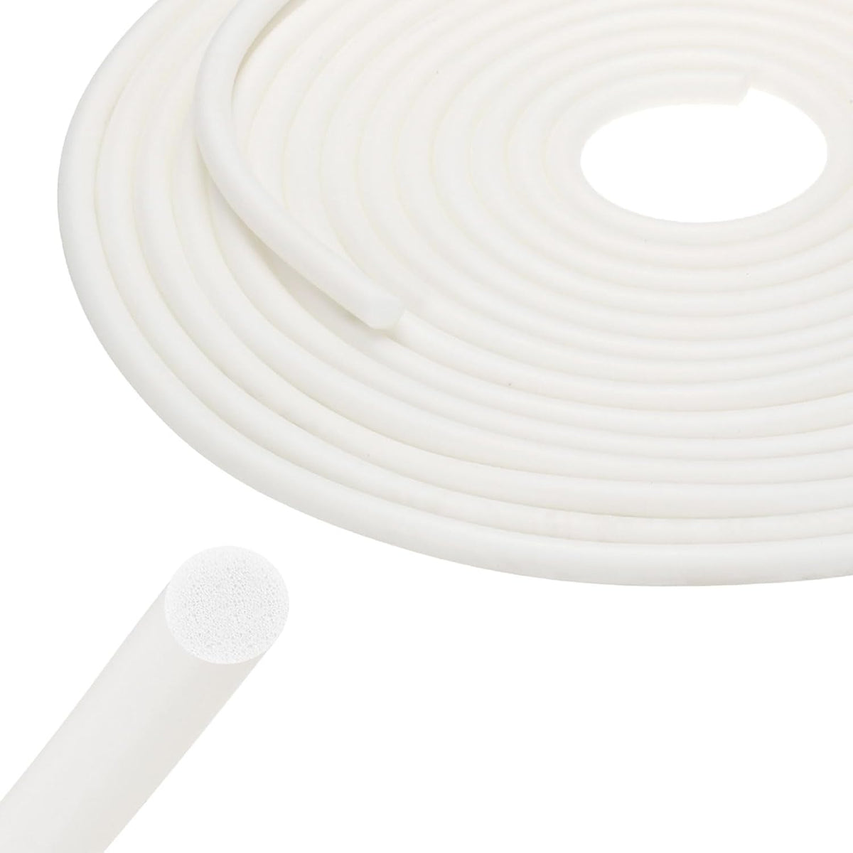 26Ft Backer Rod, 0.35 Inch Thick Silicone Rubber Foam Caulk Saver, Weather Strip Seal for Sealing Concrete Gaps, Expansion Joints, Crack Filling, Doors, Windows, White