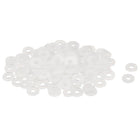 120Pcs M3 Nylon Flat Washers 3mm ID 8mm OD 1mm Thick Plain Washer Grommets Plastic Sheet Gasket Fastener Sealing Spacer Gasket Ring, White