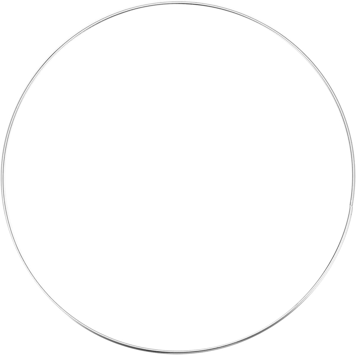 400mm(15.75") OD Metal O Ring Non-Welded Craft Hoops for DIY Silver Tone