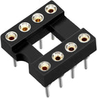 10pcs DIP IC Chip Socket Adaptor 2.54mm Pitch 7.6 Row Pitch 2 Row 8 Round Pins Soldering