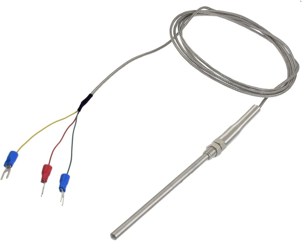 0-400C PT100 Type Temperature Sensors Thermocouple Probe 2 Meters