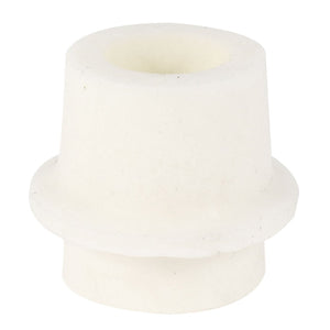 37mm-41mm 25mm Hole Dia Conical Flask Foamed Silicone Stopper Beige