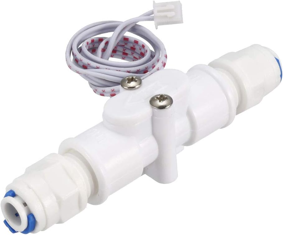 1/4in Quick Connect Hall Effect Liquid Water Flow Switch Flowmeter Counter 1-25L/min