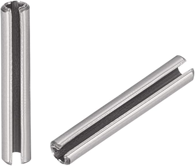 Slotted Spring Pin - M1.5 x 10mm 304 Stainless Steel Split Spring Roll Dowel Pins Plain Finish 50Pcs