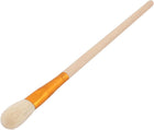 LinkMejor Faux Fur Head Wood Handle Round Shaped Art Oil Paint Painting Brush 3pcs