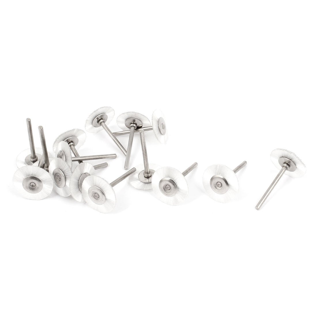 25mm x 3mm Round Shank Nylon Polish Buffer Buffing Wheel White 15 Pcs