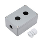 Push Button Switch Control Station Box 22mm 2 Button Hole Gray