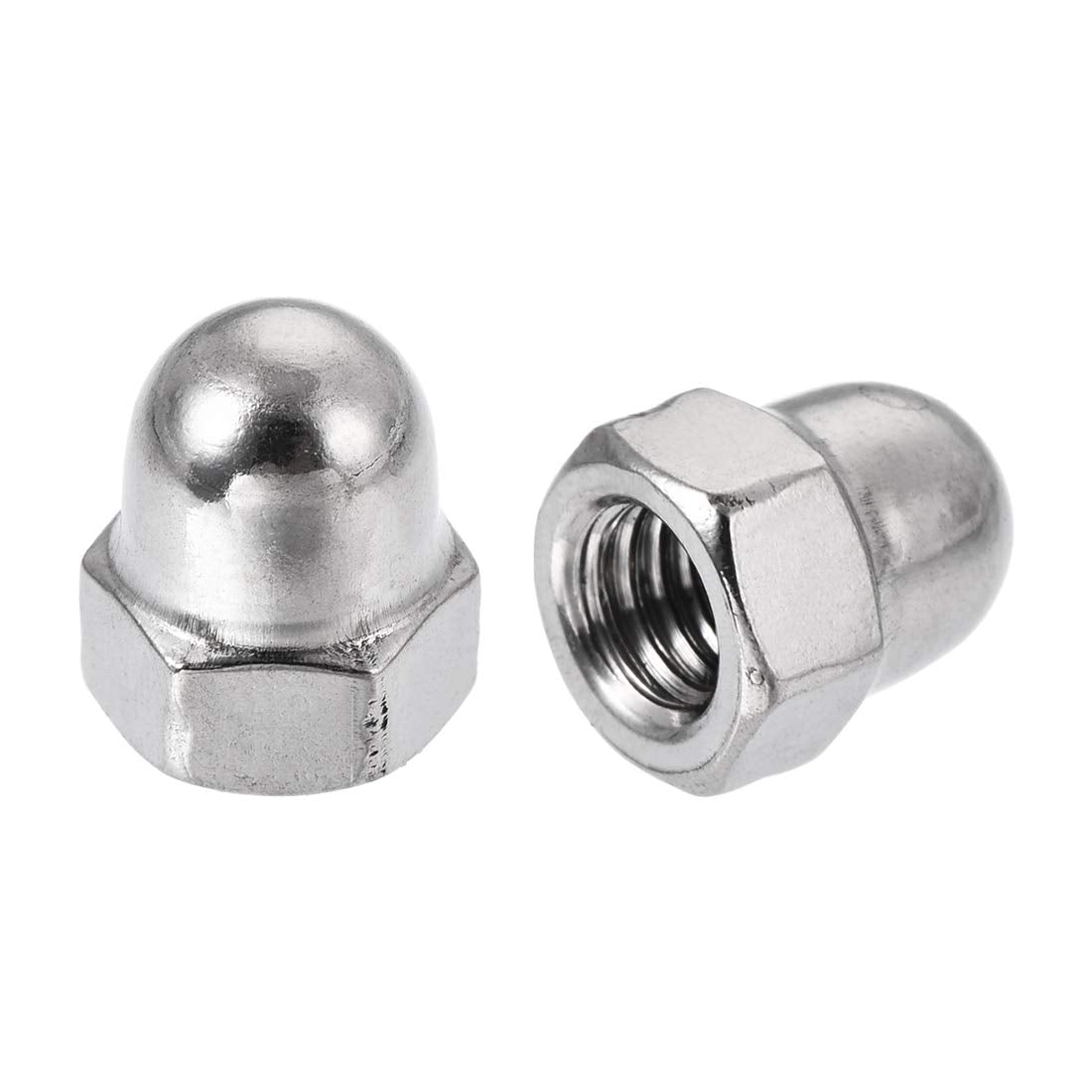 Acorn Hex Cap Nuts - 30Pcs M5 Dome Nuts 304 Stainless Steel Hexagon Decorative Cap Nut for Screws Bolts Silver Tone