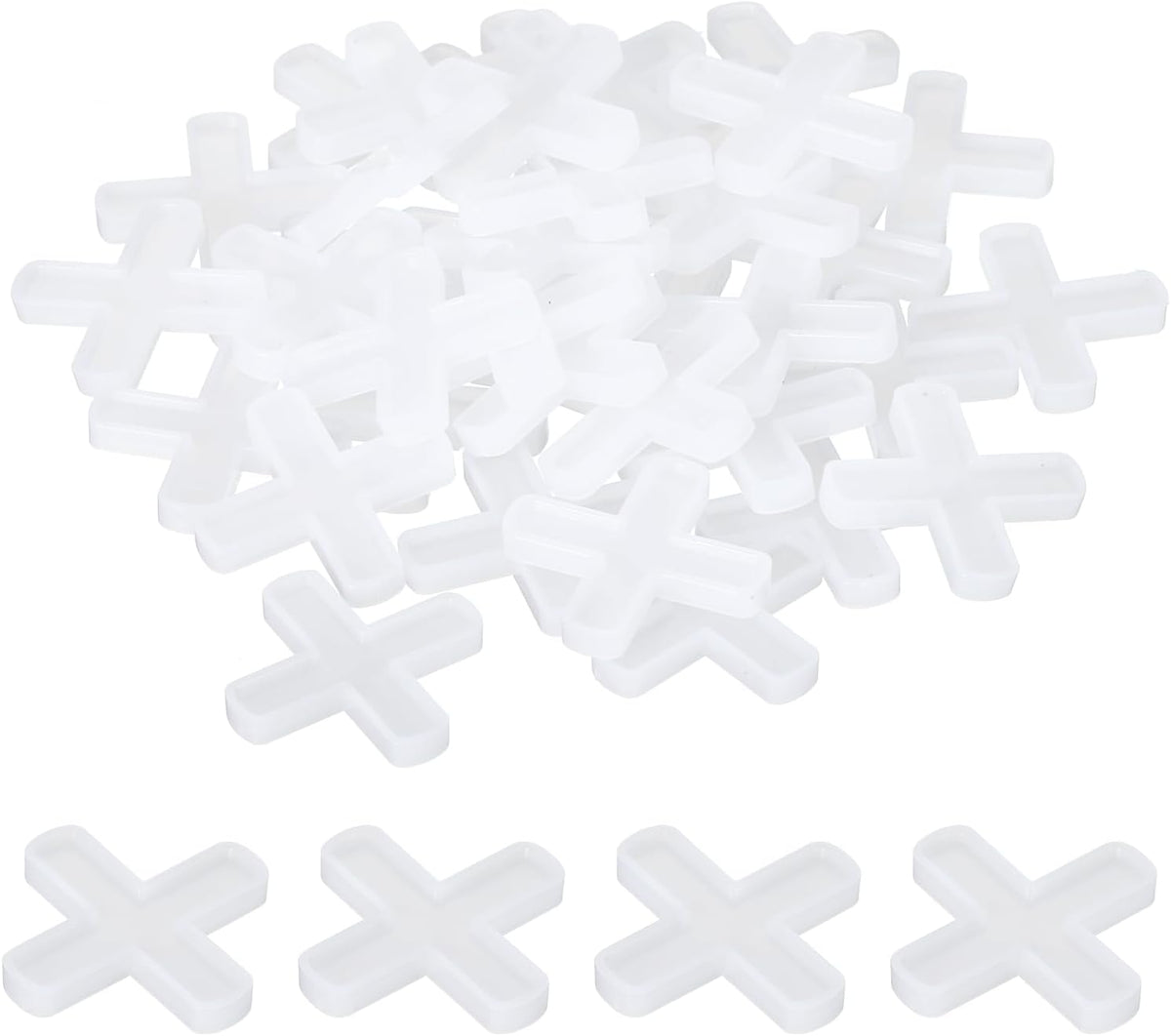 200Pcs Tile Spacers 6mm 1/4" Wall Floor Tile Plastic Cross Spacer for Ceramic Tile Installation, White
