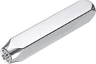 1/4" (6mm) Cute Double Arrow Pattern Punch Stamp, 40Cr Alloy Steel, Black with Silver Pattern