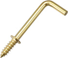 1.4" Screw Eye Hooks Self Tapping Screws Screw-in Hanger Hooks with Plate Golden 50pcs