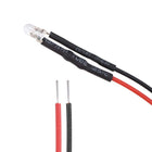 5Pcs DC 6V 3mm Pre Wired LED, Flashing Red Light Round Top Clear Lens, Light Emitting Diodes with Edge