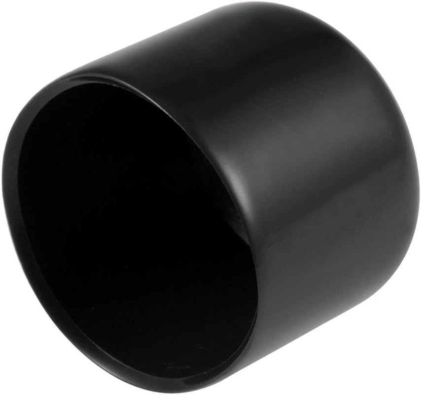 15pcs Rubber End Caps 26mm ID Vinyl Round End Cap Cover Screw Thread Protectors Black