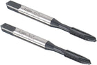 M4 x 0.7 Spiral Point Threading Tap, H2 Tolerance High Speed Steel TICN Coated, Round Shank with Square End, Metric Screw Taps Tapping Bit for Machinist Thread Repair, 2pcs