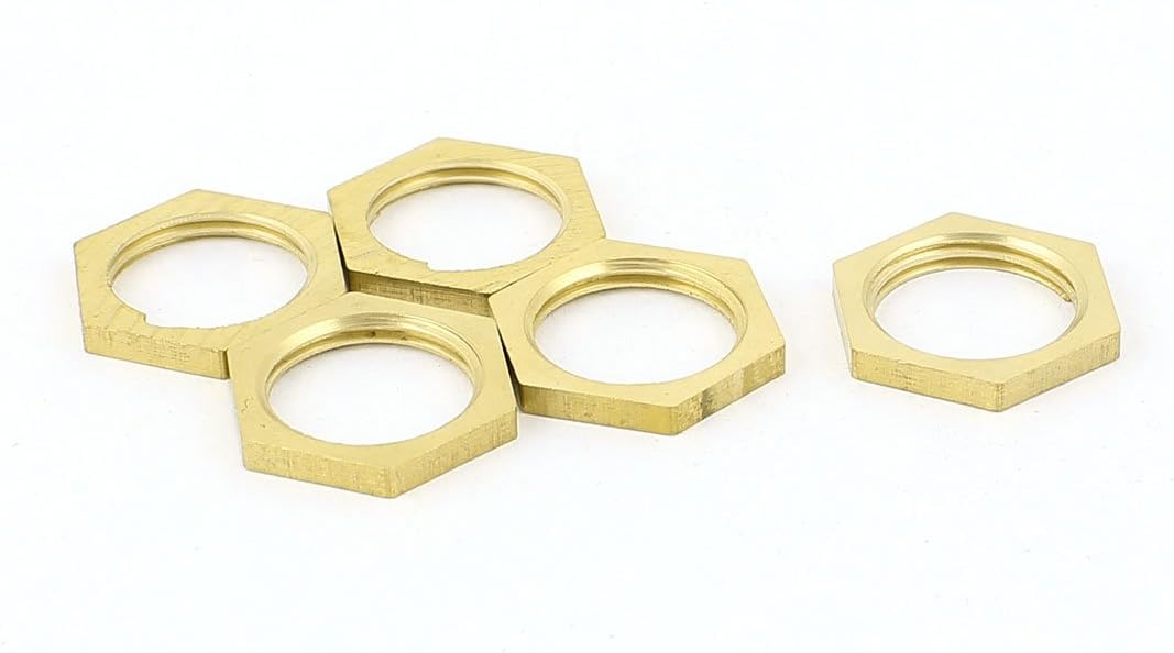3/8BSP Female Thread Brass Pipe Fitting Hex Lock Nut 5pcs