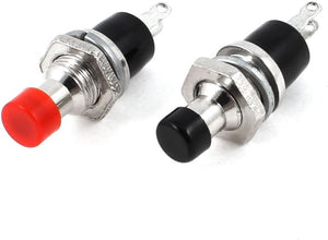 2 Pcs 2 Terminals SPSD NO 6.7mm Thread Pushbutton Switch AC 380V 20A