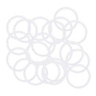 Silicone O-Rings, 17mm OD 14mm ID 1.5mm Width VMQ Seal Gasket for Compressor Valves Pipe Repair, White, Pack of 20