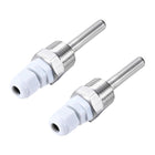 2 Pcs 8mm Dia G1/2 Thermowell Weldless Stainless Steel 201 with Cable Gland 50mm Length for Beer Fermenter, White