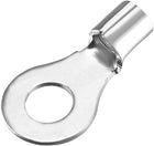 Copper Wire Lugs,16-14AWG RNB2-4L,Bolt Hole,Battery Cable Ends Eyelets Crimp Tubular Ring Terminals Connectors Silver Tone 20Pcs
