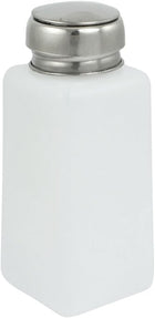 Plastic Liquid Alcohol Bottle Container w Metal Cap 250ml White