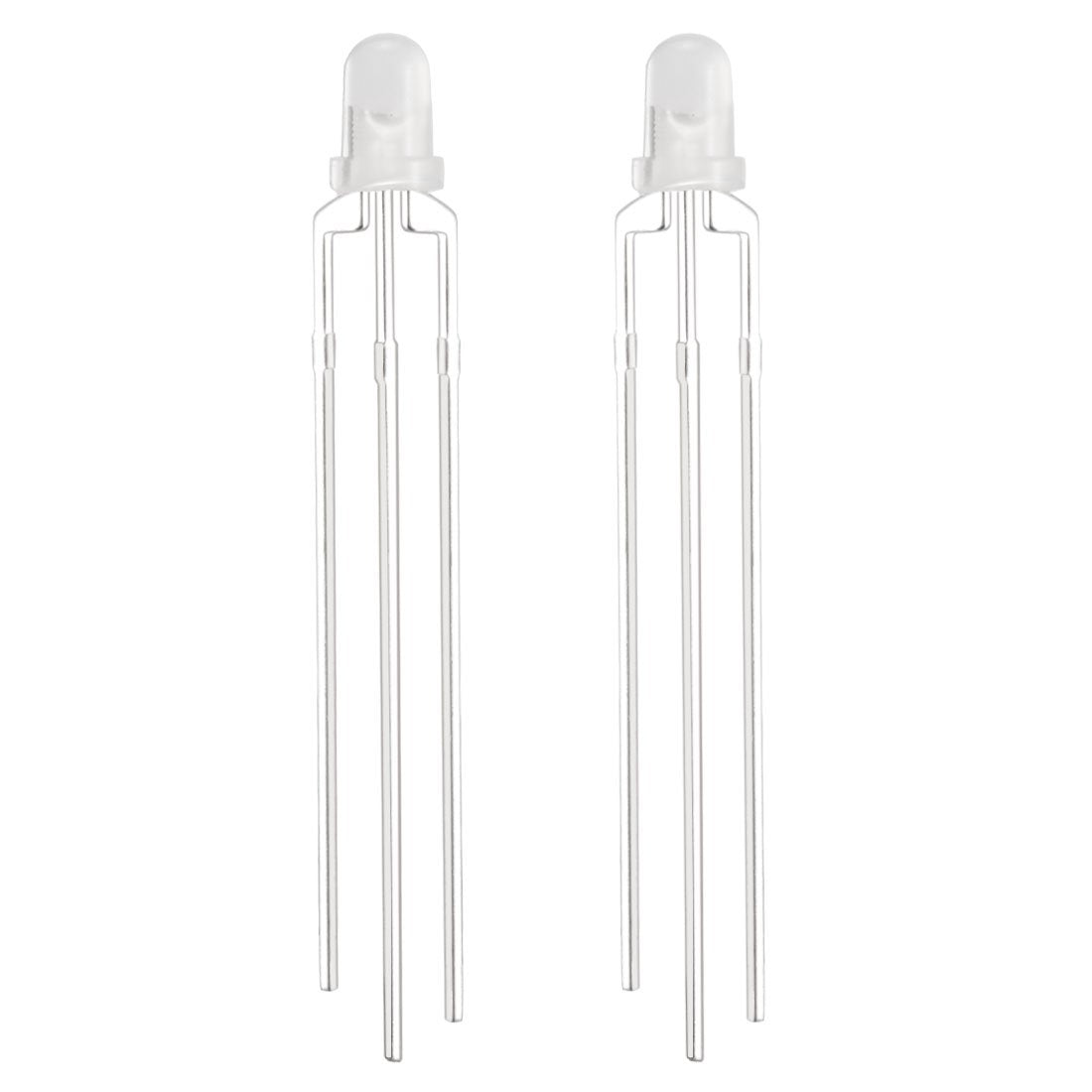 50pcs 3mm Red Blue Misty Common Cathode LED Diode Light Round 20mA Super Bright Bulb Lighting Lamp Electronic Components Light Emitting Diodes