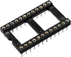 20pcs DIP IC Chip Socket Adaptor Soldering 2.54mm Pitch 15.24mm Row Pitch 2 Row 24 Round Pins