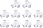 24Pack 4 Way PVC Fittings, 3/4 Inch PVC Pipe Fitting Connectors for Building Furniture DIY PVC Shelf Garden Support, White