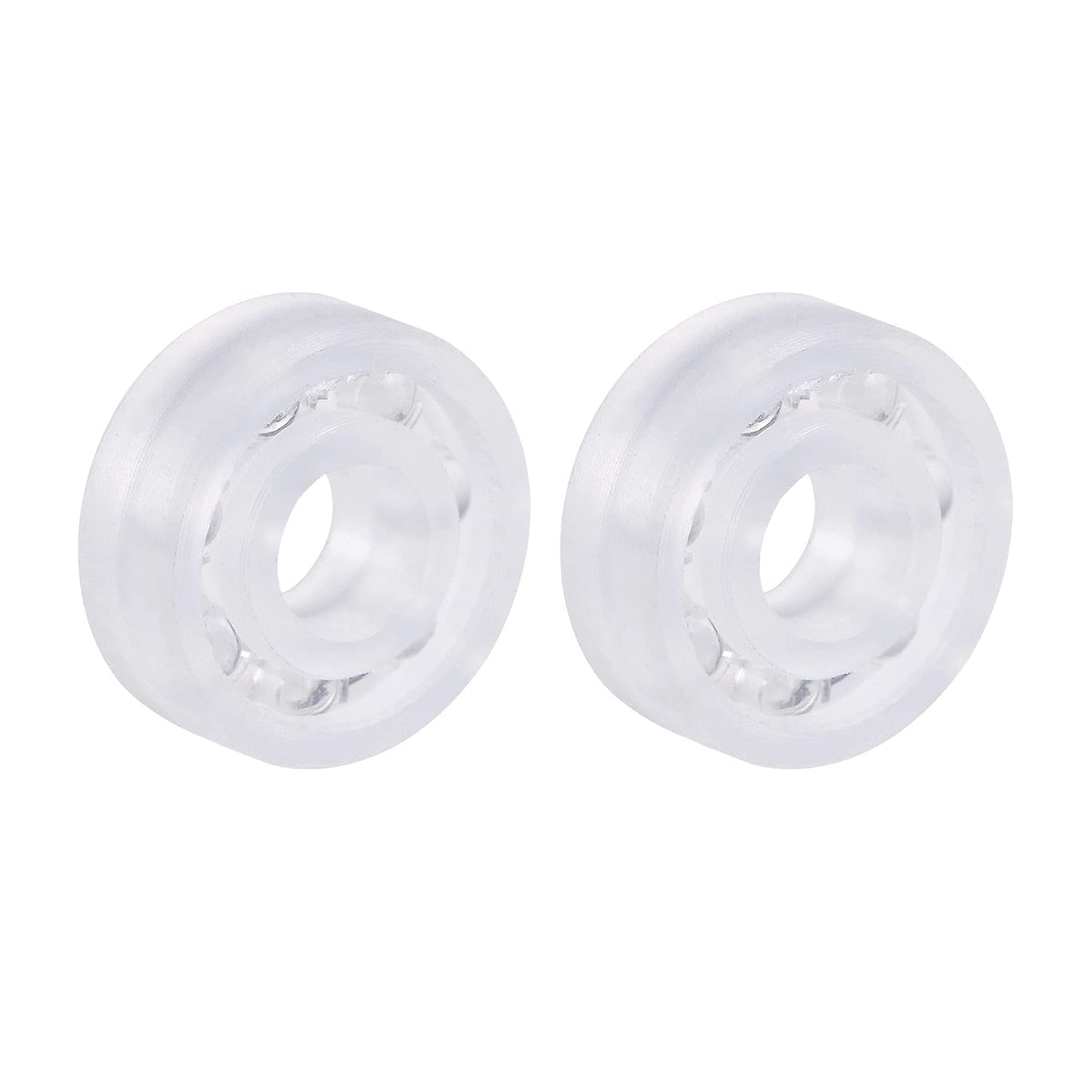694 Deep Groove Ball Bearings 4mm Bore 11mm OD 4mm Thick PP Plastic Open Type Glass Balls 2pcs