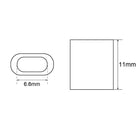 Aluminum Crimping Loop Sleeve Oval for 3/32" - 1/8" Wire Rope Pack of 100
