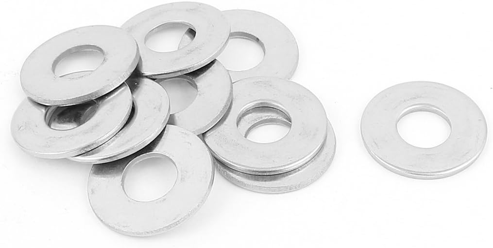 10mm Hole 2mm Thick 304 Stainless Steel Flat Washer Spacers 10pcs