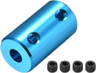 5mm to 5mm Bore Rigid Coupling Set Screw L25XD14 Aluminum Alloy,Shaft Coupler Connector,Motor Accessories,Blue