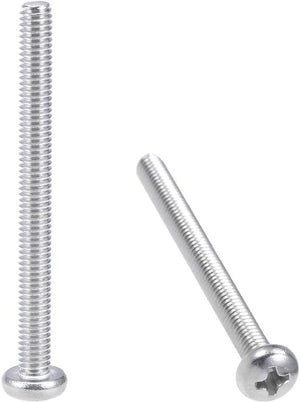 M4x45mm Machine Screws Pan Phillips Cross Head Screw 304 Stainless Steel Fasteners Bolts 30Pcs