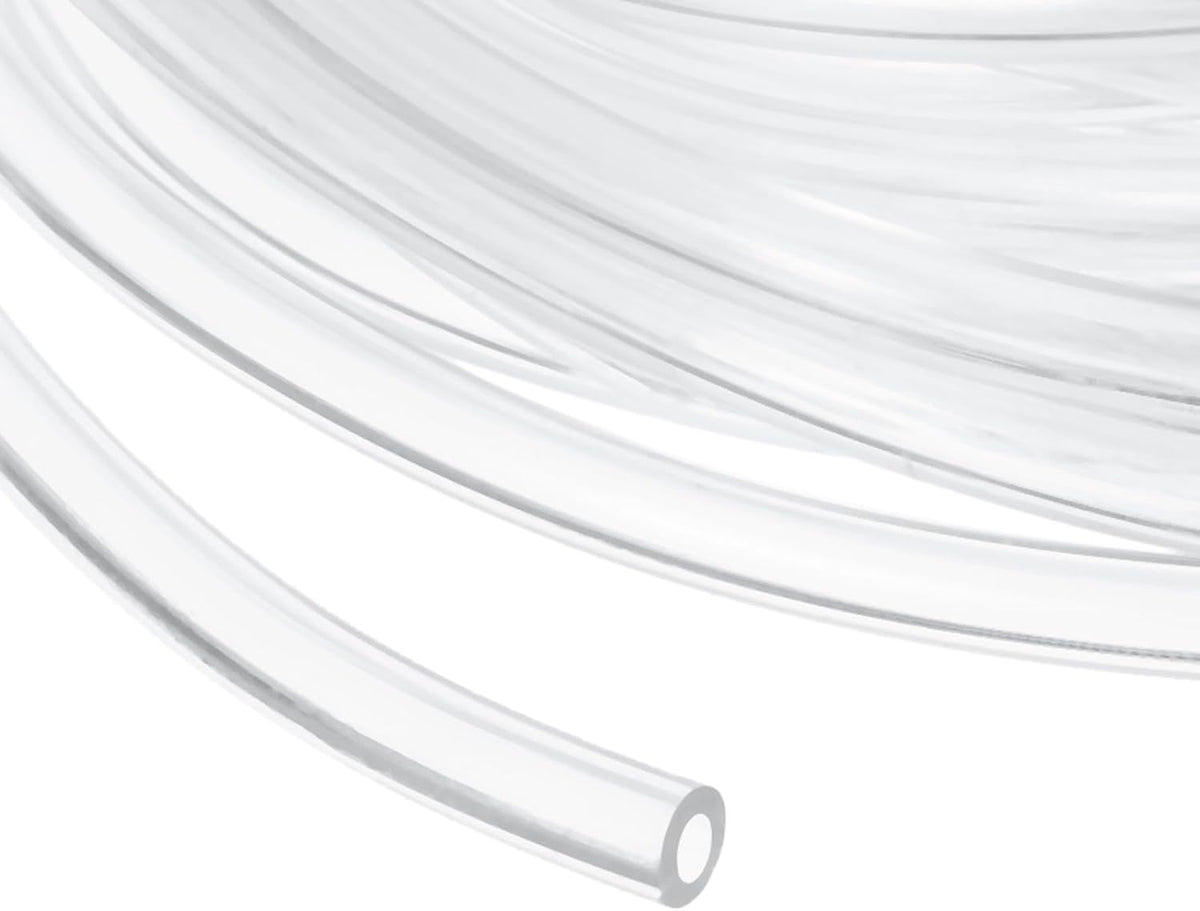 Clear PVC Tubing, 2mm ID x 4.4mm OD - 12.5ft PVC Tube Lightweight Vinyl Hose, Transparent Flexible Plastic Water Tubing for Air Oil Water Transfer Aquarium Irrigation