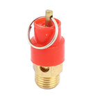 Safety Valve Air Compressor Pressure Relief Valve, 1/4" BSP Male, Red Hat, 42mm Length