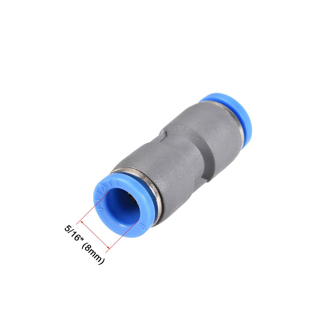 Conectori Push Direct 12mm Eliberare Rapidă Pneumatic Conector Plastic Unire Tub Fiting Gri 2Pcs