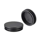 12Pcs 60mm Dia Plastic Tubing Plug Round Post End Caps for Handrail Stair Newel Guardrail Tube Black