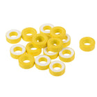 Toroid Core, Ferrite Chokes Ring Iron Powder Inductor Ferrite Rings, Yellow White 13pcs, 8.2 x 15.5 x 6.2mm