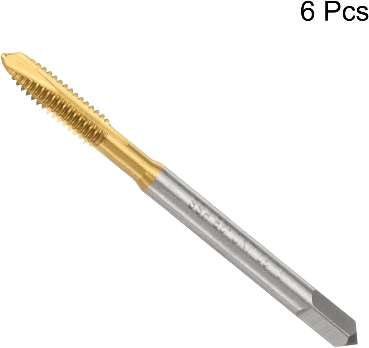 6pcs 8-32 UNC B2 Spiralspitzen Drehbohrer, Schraubendrehbohrer, Drehen Bohren Werkzeug, Titanbeschichteter 6542 Hochgeschwindigkeitsstahlbohrer